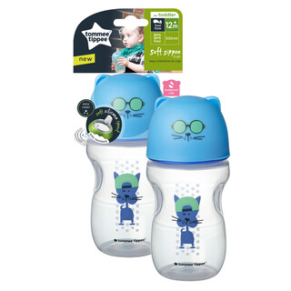 Tommee Tippee Soft Sippee Free Flow Transition Cup Blue 300ml